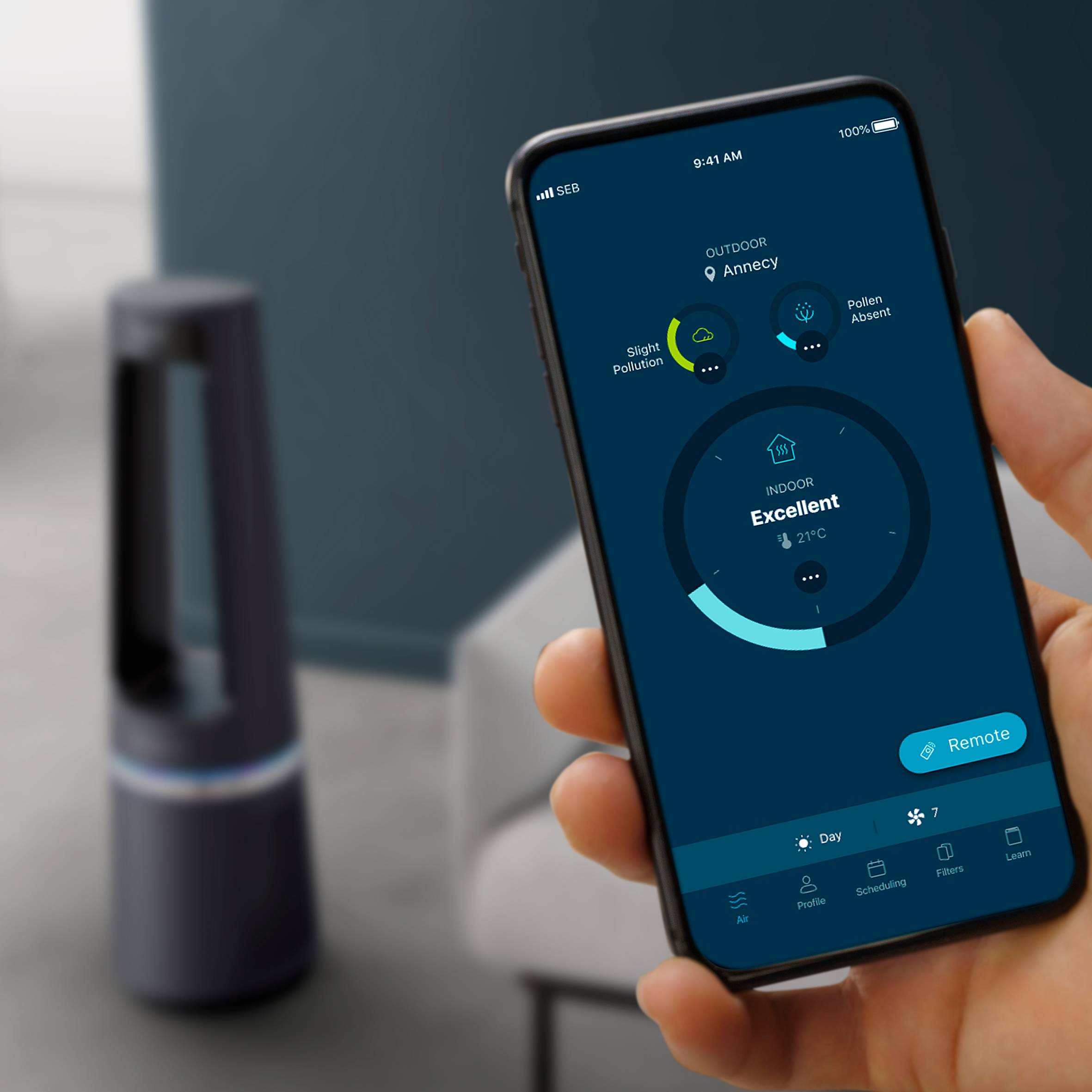 Eclipse QU5072 3-in-1 connect Luchtreiniger-Ventilator-Kachel