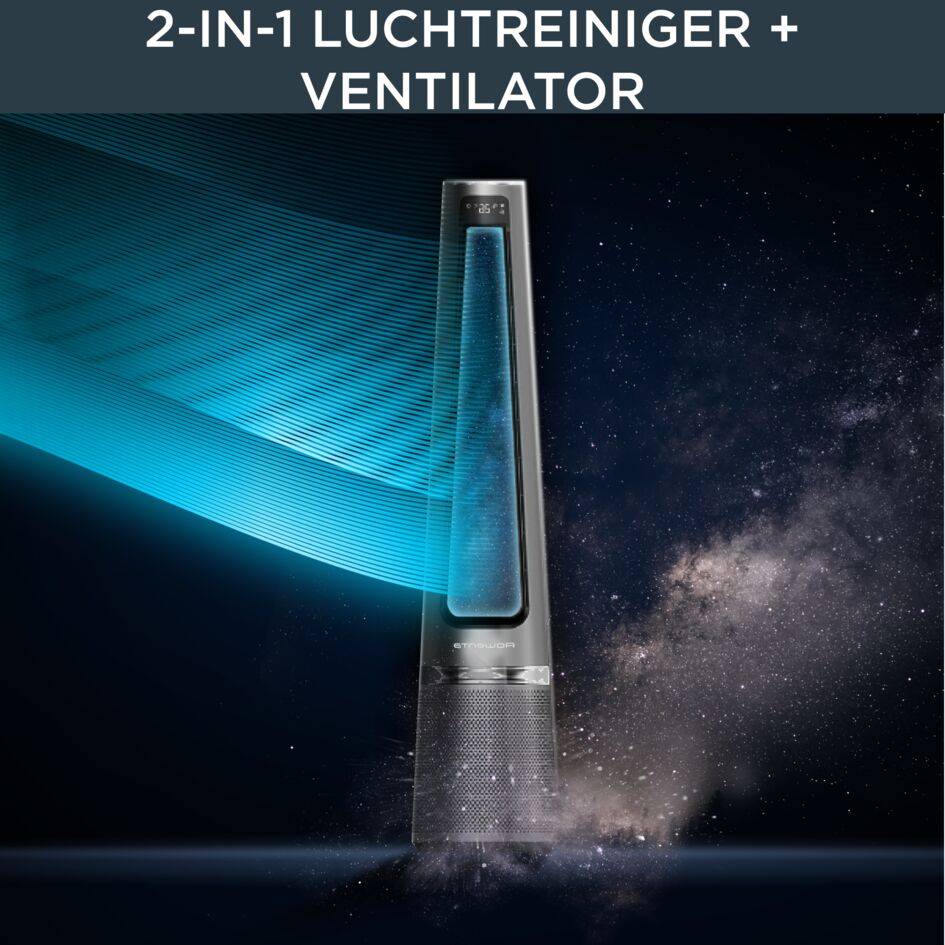 Eclipse QU5030 2-in-1 Luchtreiniger-Ventilator