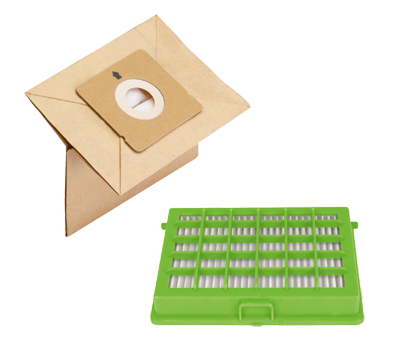 Papieren stofzuigerzakken x6 met filter ZR004101