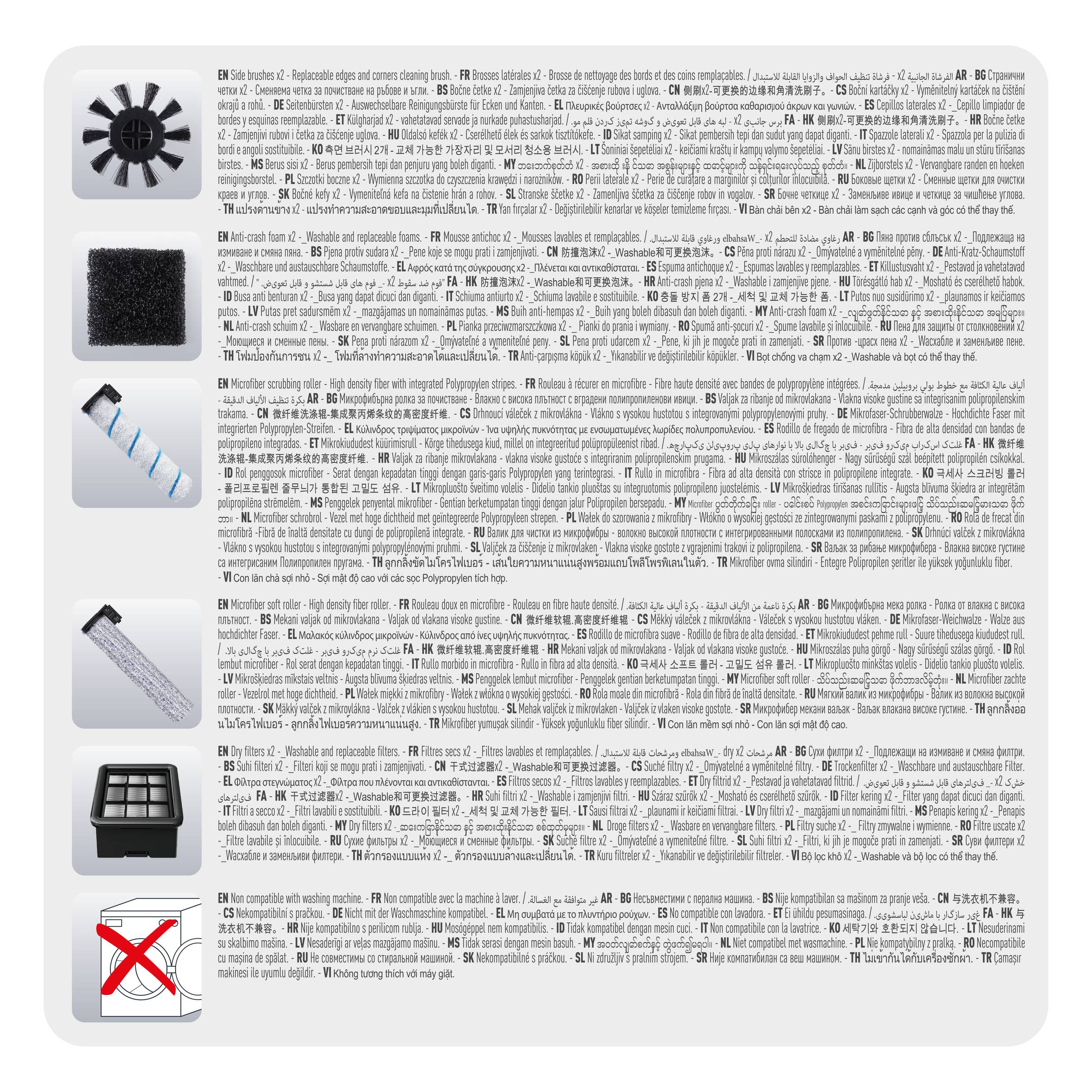 X-CLEAN 4-accessoireset ZR335A00