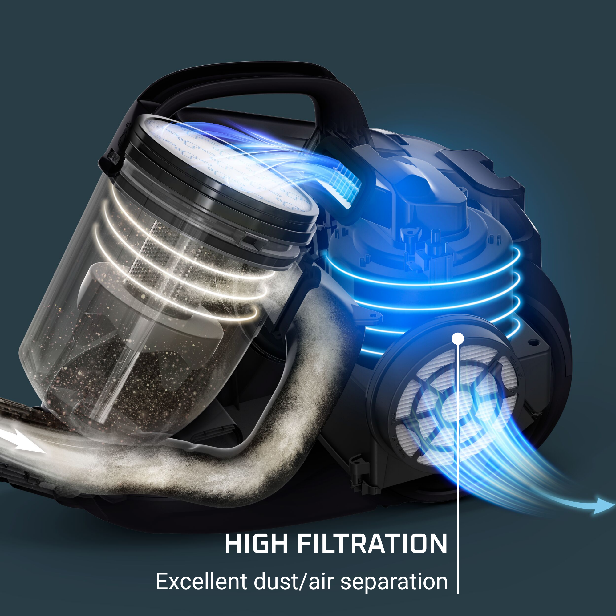 Compact Power Cyclonic RO3731 stofzuiger zonder zak