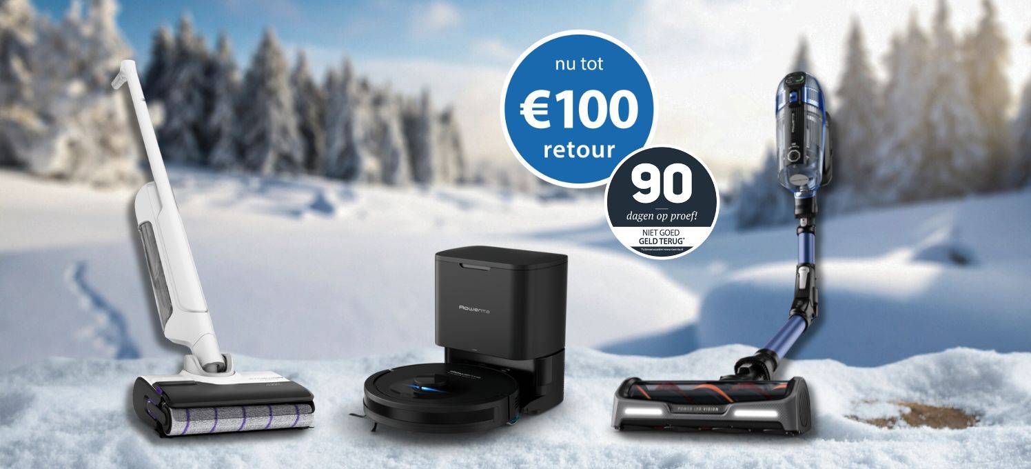 Tot 100 euro retour op geselecteerde Rowenta stofzuigers