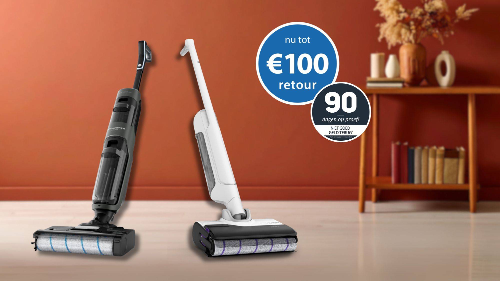 Tot 100 euro retour op geselecteerde Rowenta X-Clean vloerreinigers