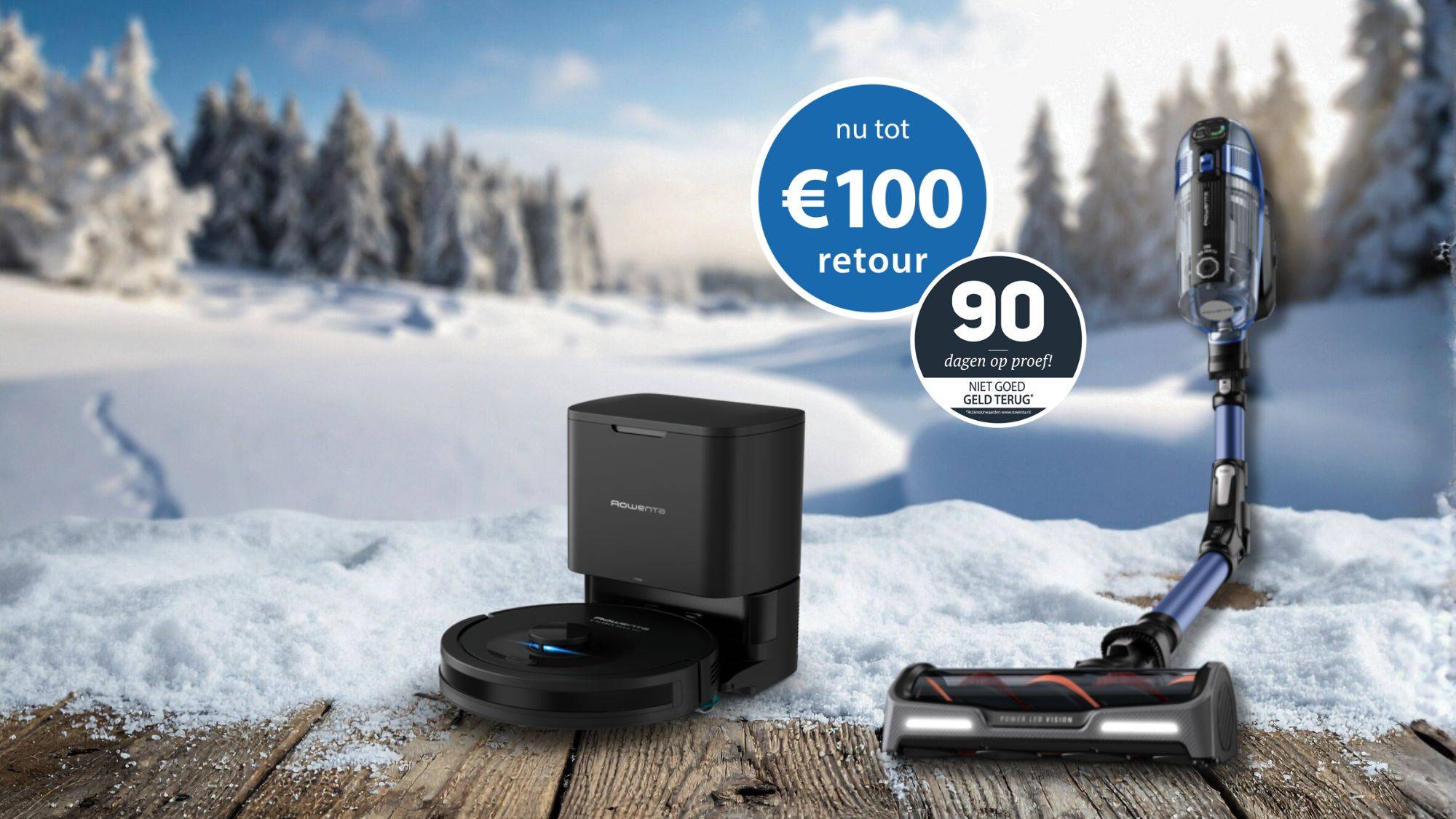 Tot 100 euro retour op geselecteerde Rowenta stofzuigers
