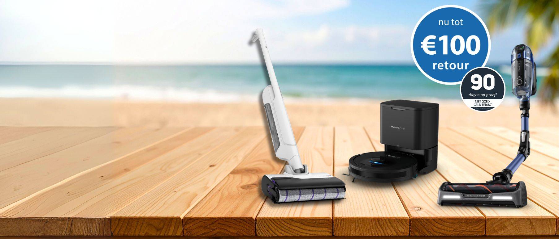 Tot 100 euro retour op geselecteerde Rowenta stofzuigers